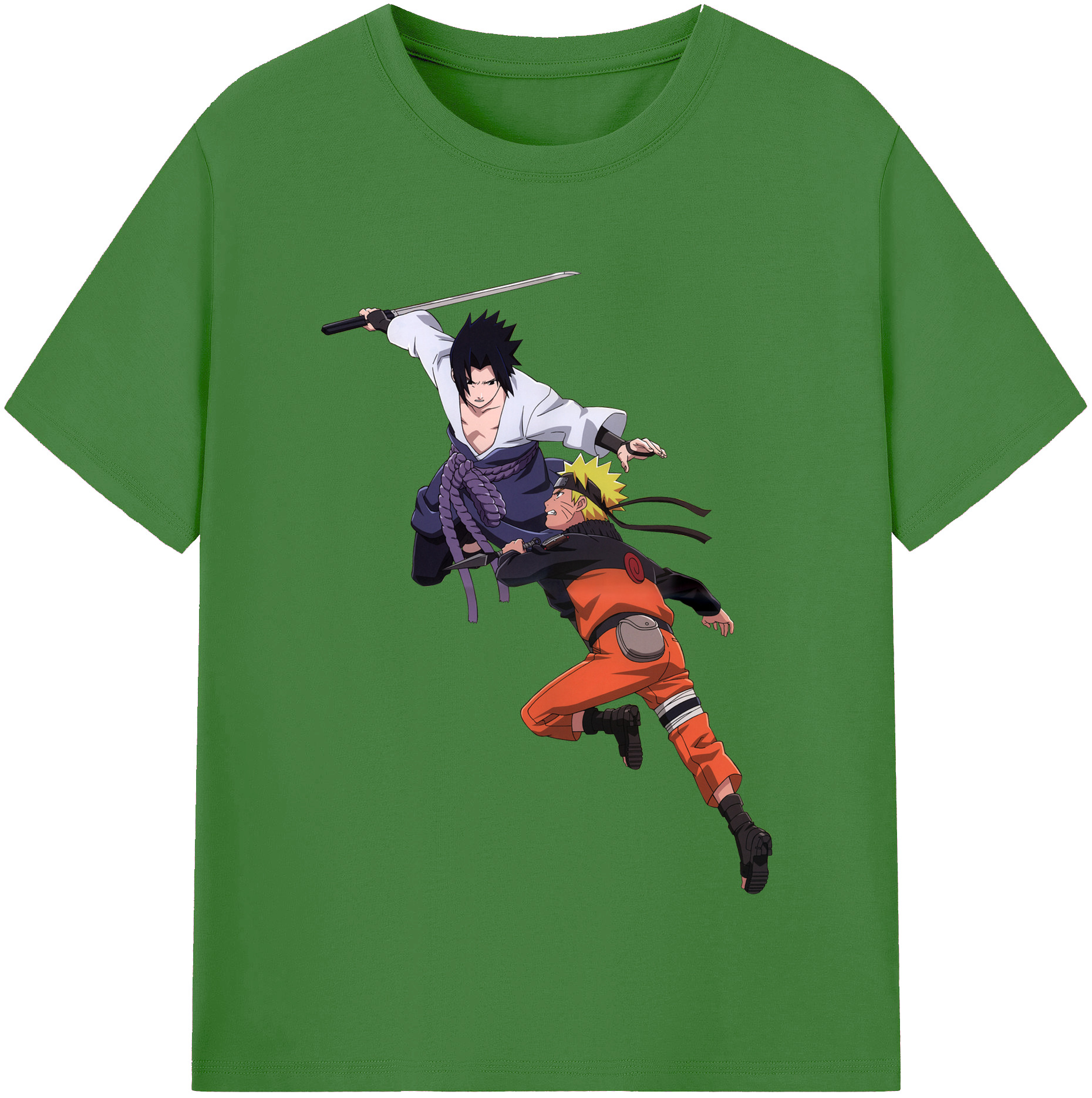 （画像用） NARUTO -ナルト- うちは サスケ Uchiha Sasuke レディースカジュアルプリントTシャツ（綿100％）
